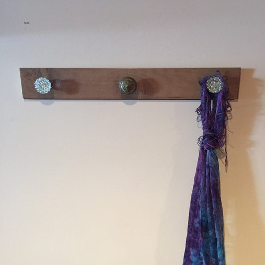 Rustic Crystal Doorknob Coat Rack - Eagle's Eye Finds