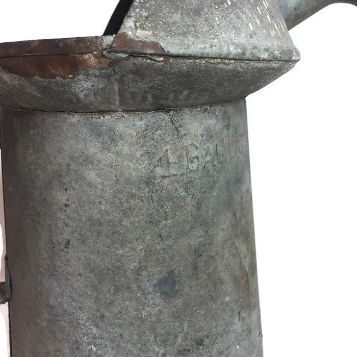 Galvanized Gallon Oil Spout Vintage - Eagle's Eye Finds